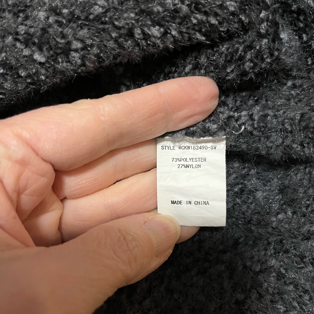 Code X Mode Charcoal Gray Distressed Sweater - Si… - image 4